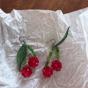 Susan Alexandra Beaded Cherry Earrings